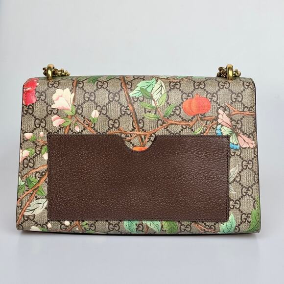 Pre-Owned Gucci GG Supreme Monogram Tian Print Medium Padlock Shoulder Bag - Picture 9 of 16